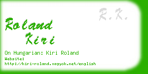 roland kiri business card